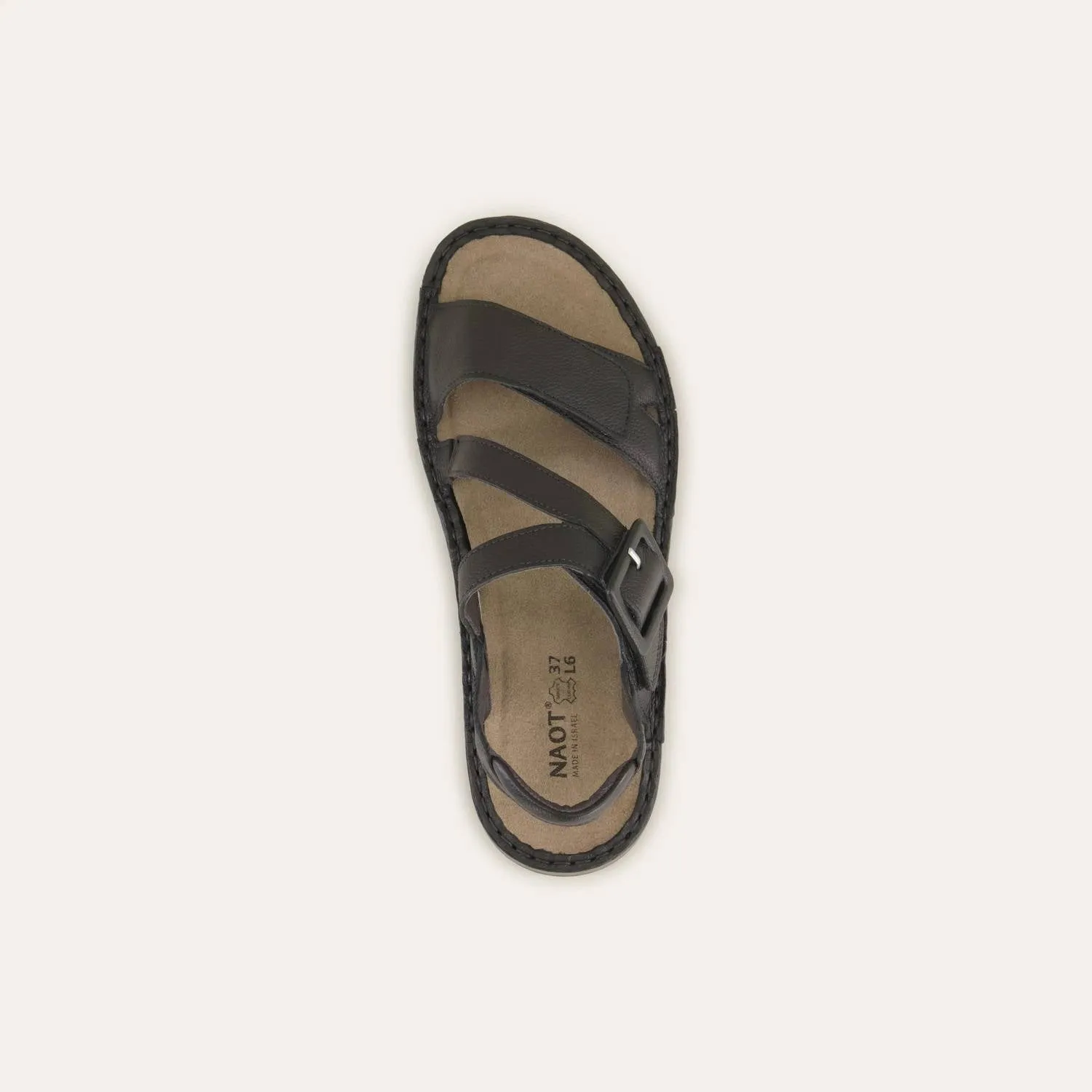 Women's Castelo Sandals - Wide In Soft Black Leather
