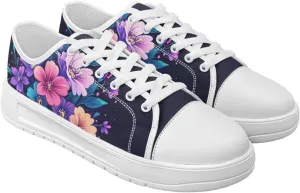 Womens Casual Sneakers Flower Shoes for Women Lightweight & Comfort Canvas Shoes