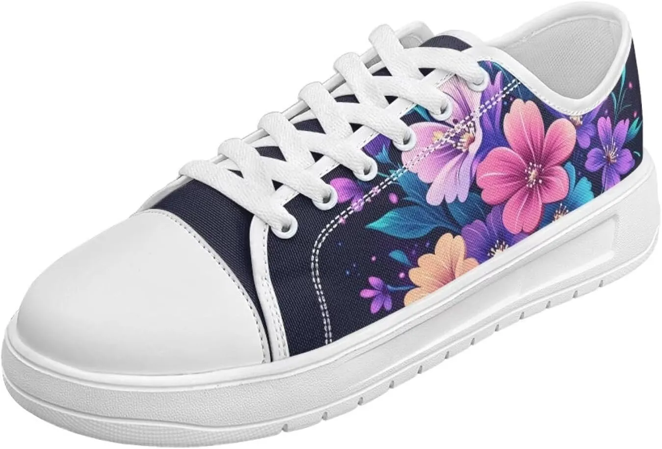 Womens Casual Sneakers Flower Shoes for Women Lightweight & Comfort Canvas Shoes