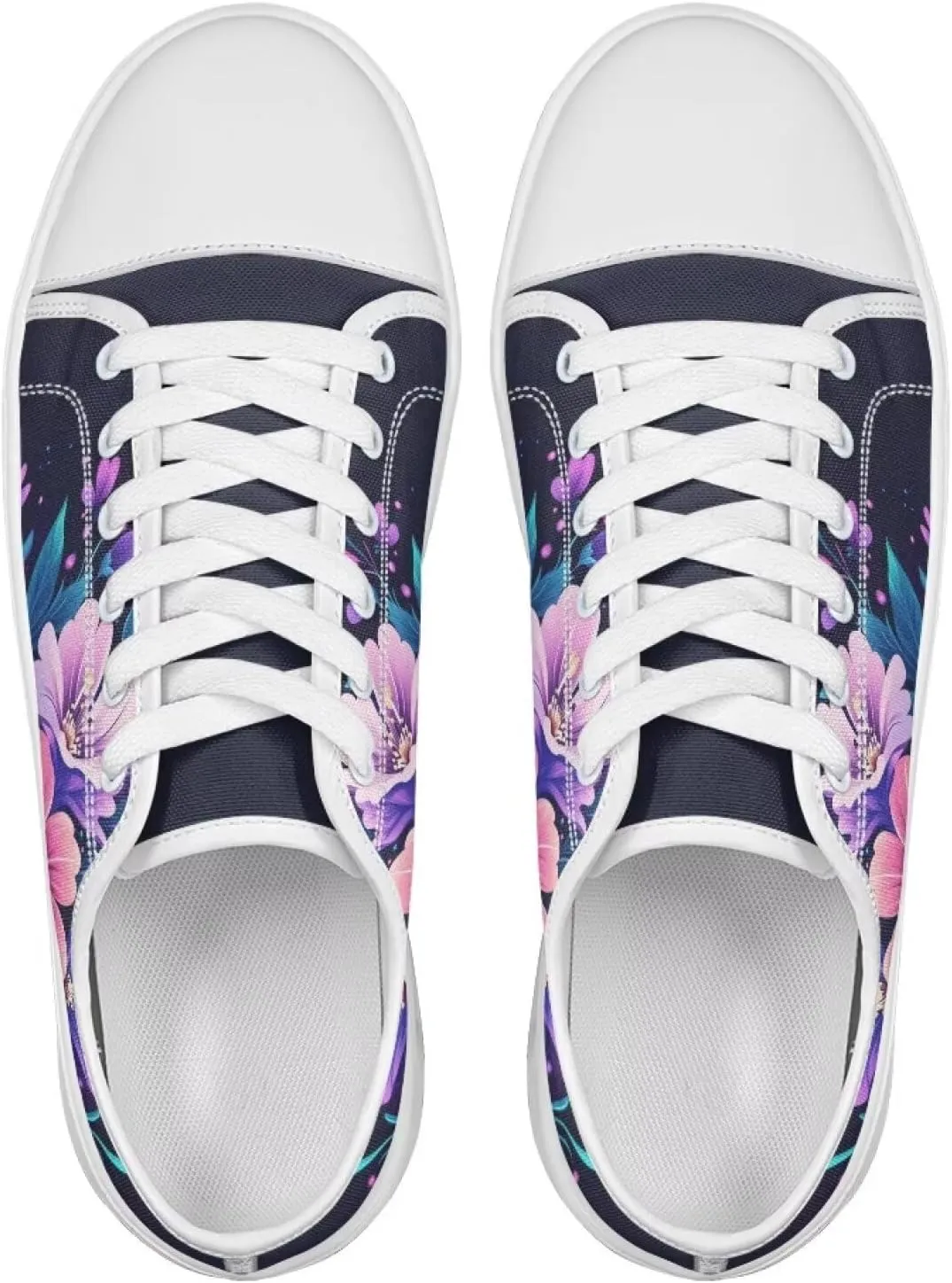 Womens Casual Sneakers Flower Shoes for Women Lightweight & Comfort Canvas Shoes