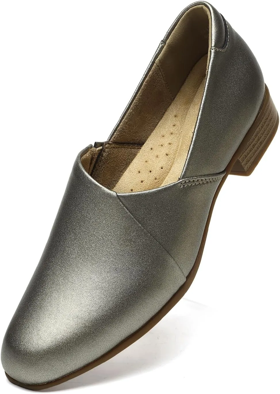 Women's Classic Comfort Dress Shoes Casual Leather Loafers Flats Cute Versatile Slip-Ons Everyday Work Shoes