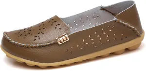Womens Comfort Walking Cute Flat Loafer Ballet Flats Shoes Cute Penny Loafer Slip On Walking Driving Shoes with Diamond Eyelets