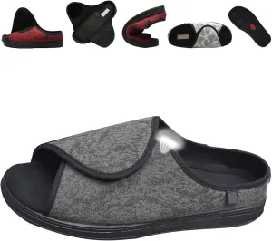 Women's Extra Wide Diabetic Edema Shoes with Adjustable Closures Easy On Off, Elderly Swollen Feet Arthritis Non Slip Orthopedic Slippers