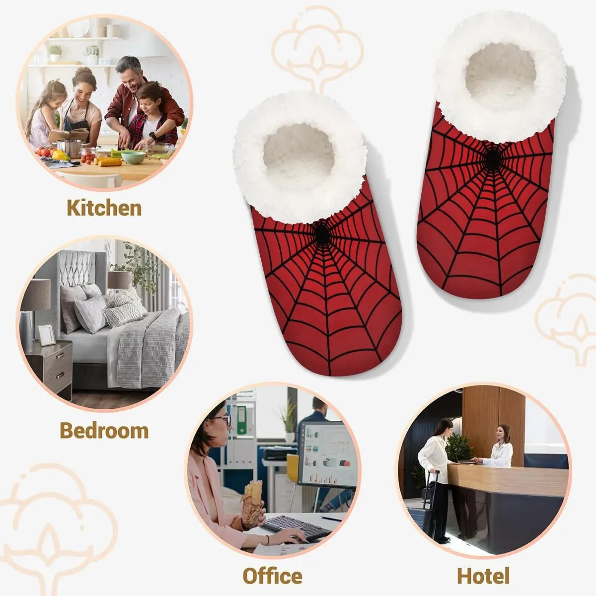 Women's Fuzzy Slippers Fluffy Winter House Shoes for Women Men Indoor and Outdoor Bedroom Shoes Warm Comfy Home Slippers