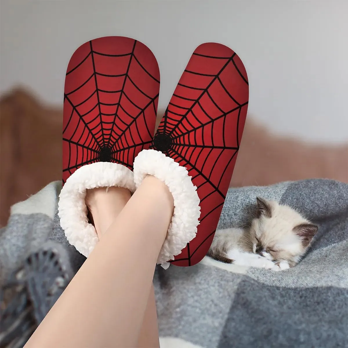 Women's Fuzzy Slippers Fluffy Winter House Shoes for Women Men Indoor and Outdoor Bedroom Shoes Warm Comfy Home Slippers