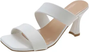 Womens High Heel Shoes Summer Dressy Stilettos Sandals Slip on Elegant Slides Casual Open Toe Peep Slippers