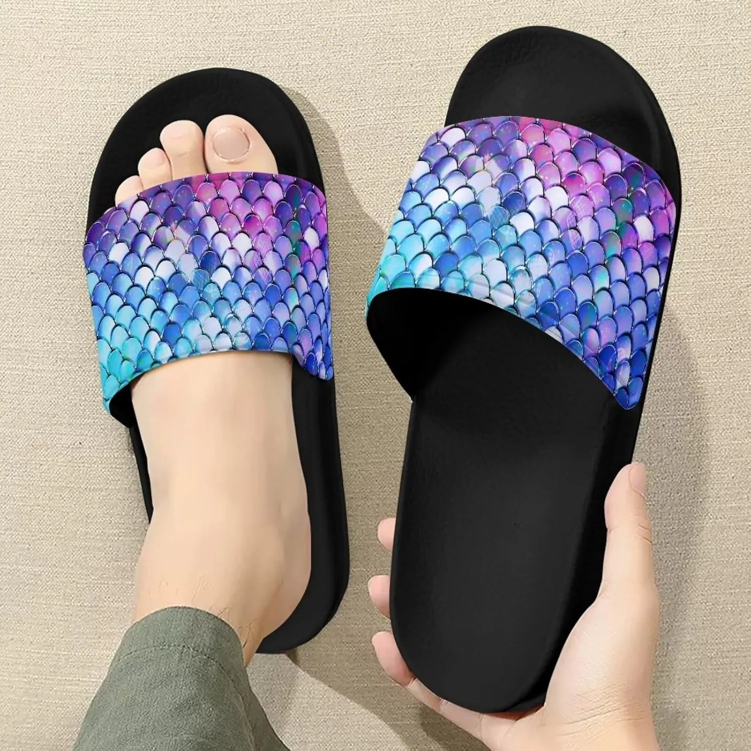 Womens House Slide Sandals Lightweight Cushion Shower Shoes Open Toe EVA Beach Dress Shoes Extremely Comfy Slippers Slip On Flip Flops for Indoor & Outdoor