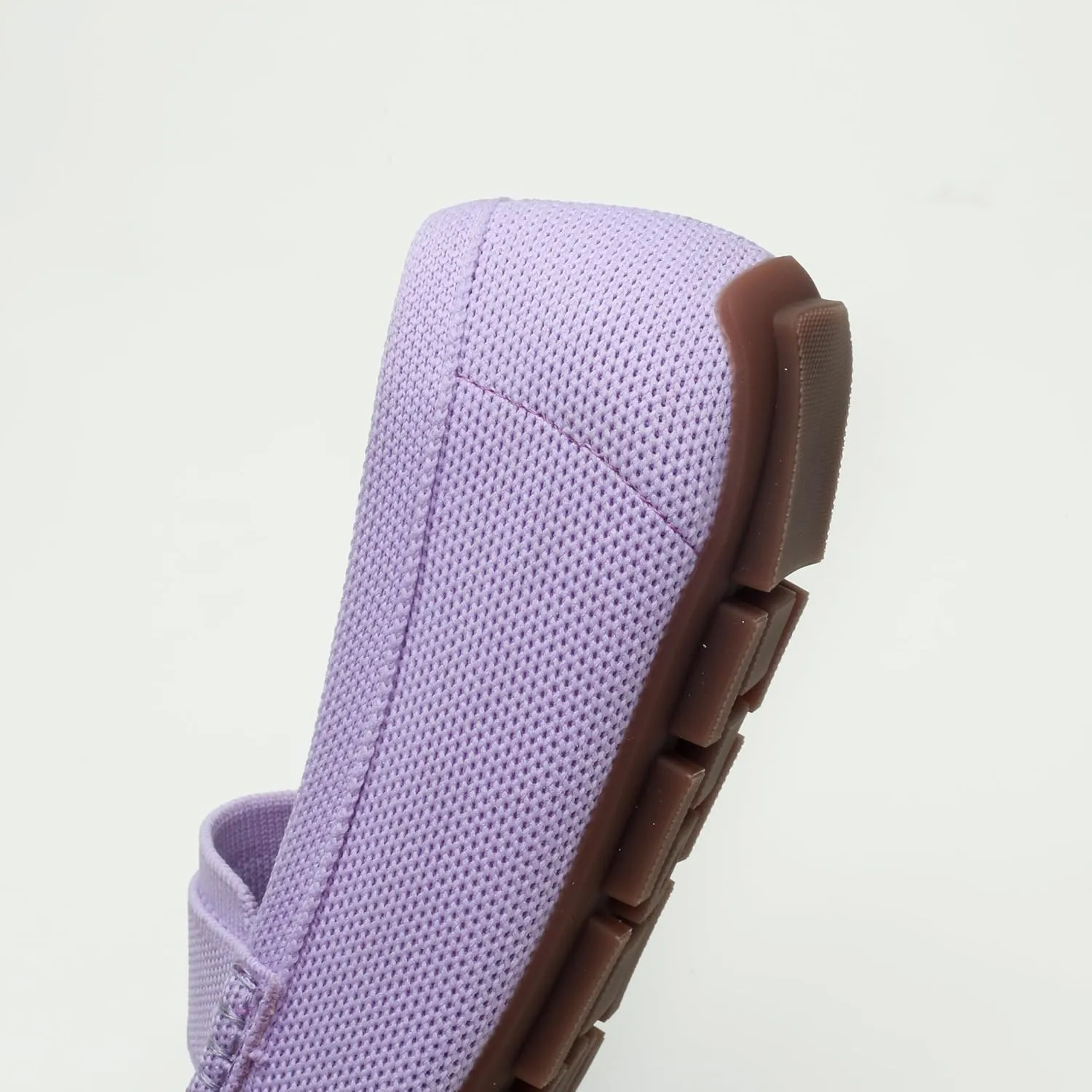 Women's Lightweight Knitted Loafers Casual Flat Shoes Comfortable Boat Shoes Flat Bottomed Breathable Shoes