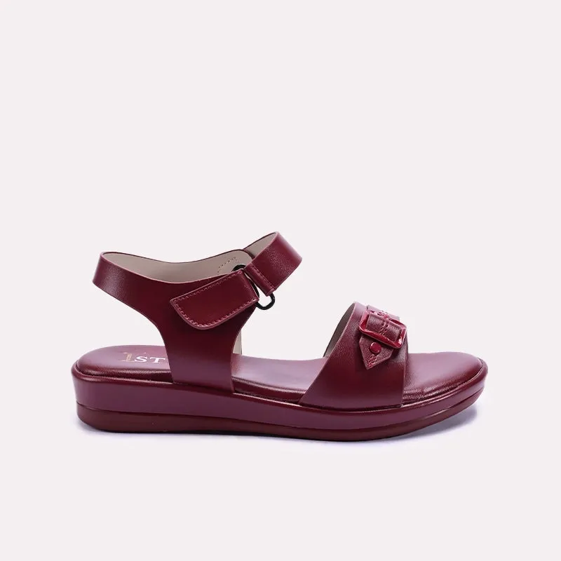 Womens Maroon Comfy Casual Sandals 0421476
