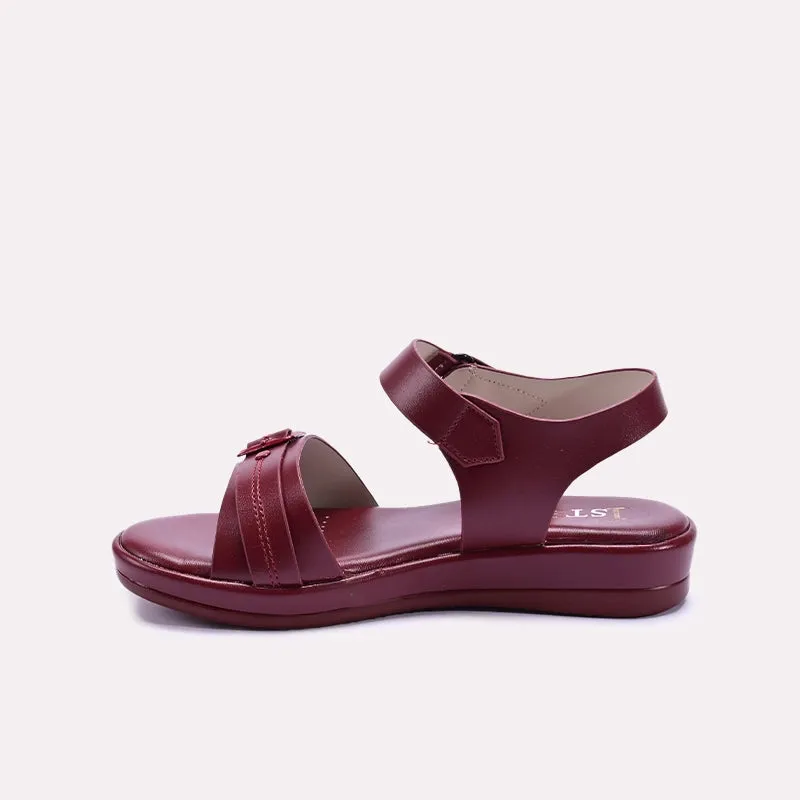 Womens Maroon Comfy Casual Sandals 0421476