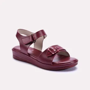 Womens Maroon Comfy Casual Sandals 0421476