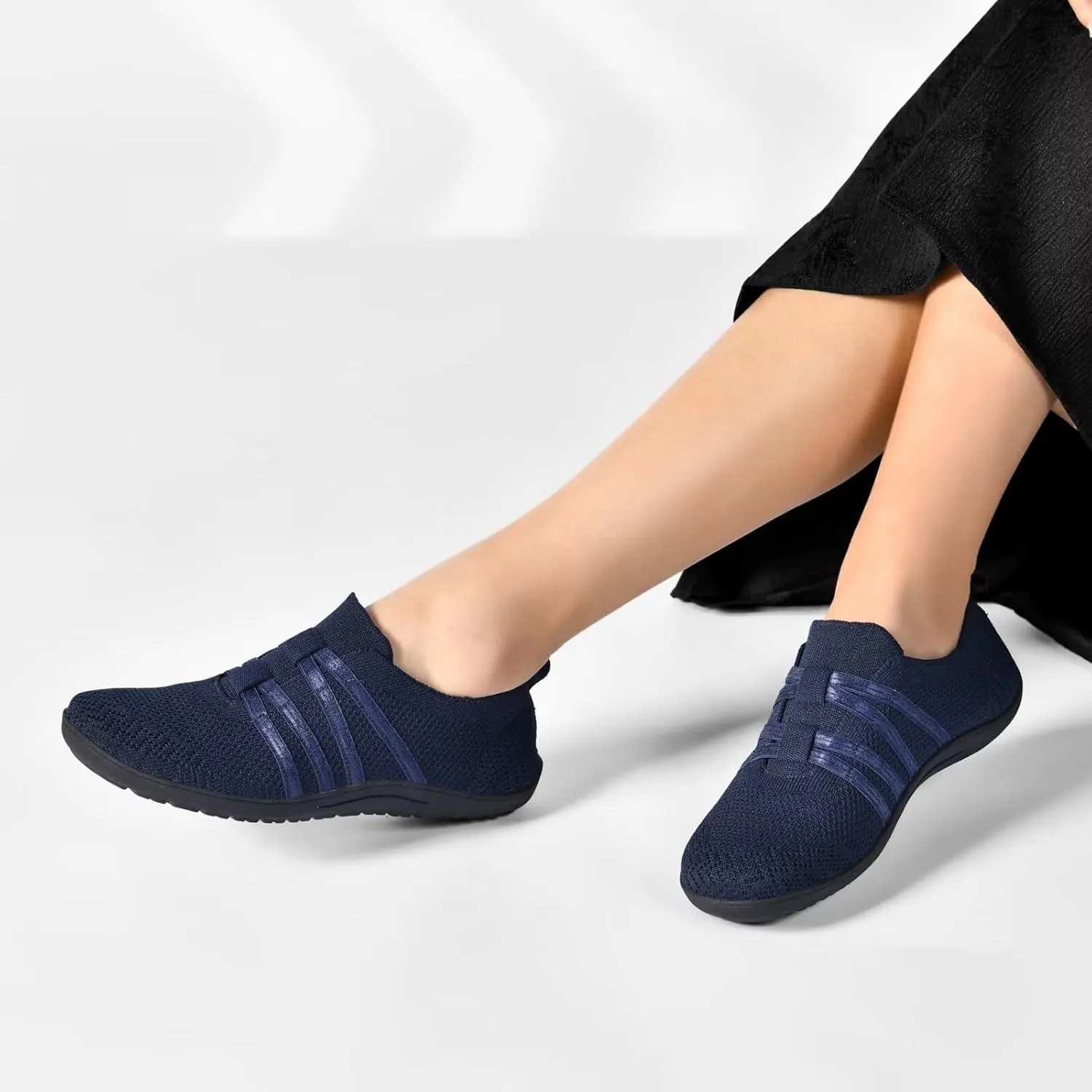 Women's Minimalist Barefoot Walking Shoes Wide Toe Box Flats Lightweight Casual Gym Athletic Sneakers