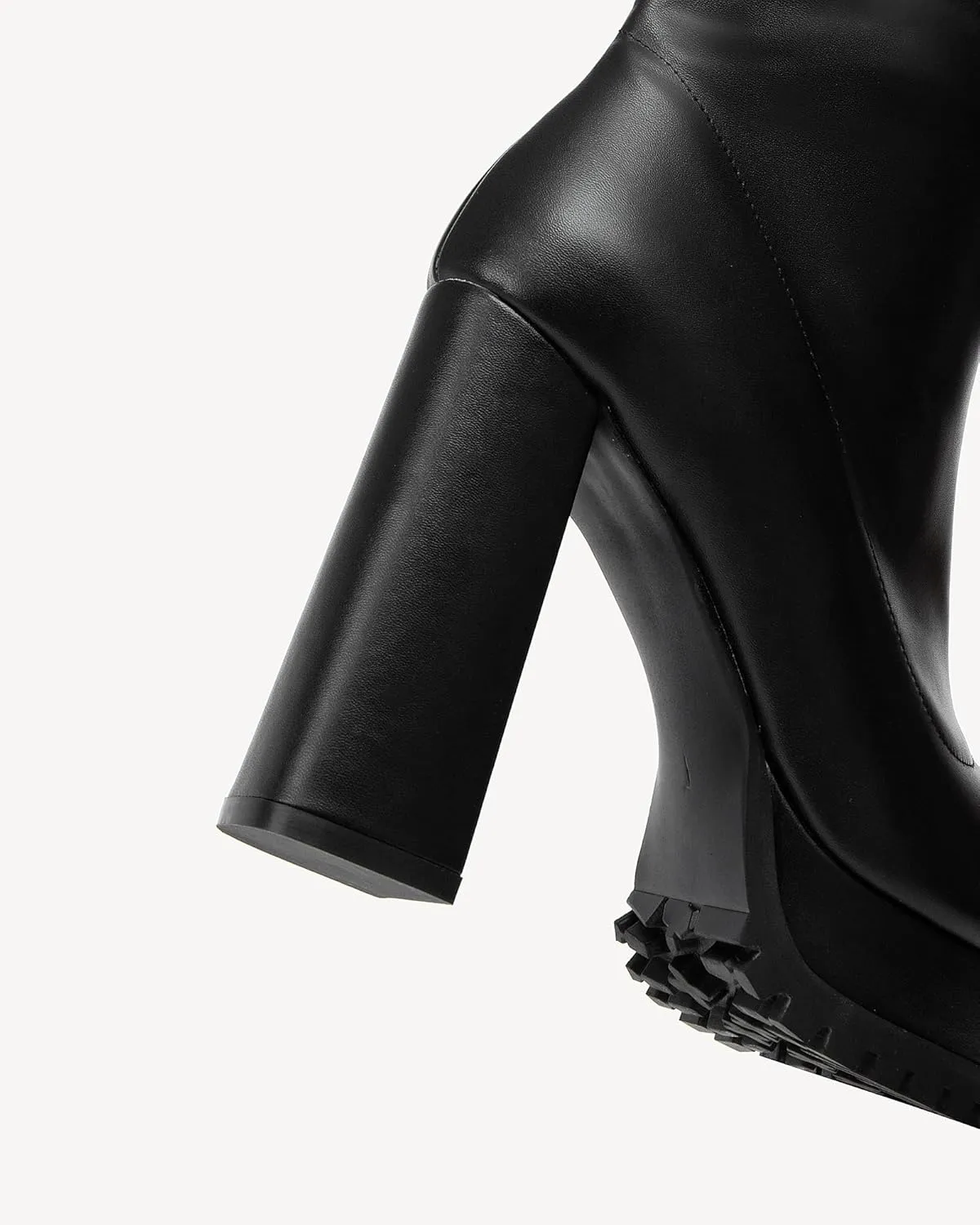 Women's Open Toe Ankle Boots, Chunky Block Heel, Nylon Mesh Upper, Slip-On Sock Booties
