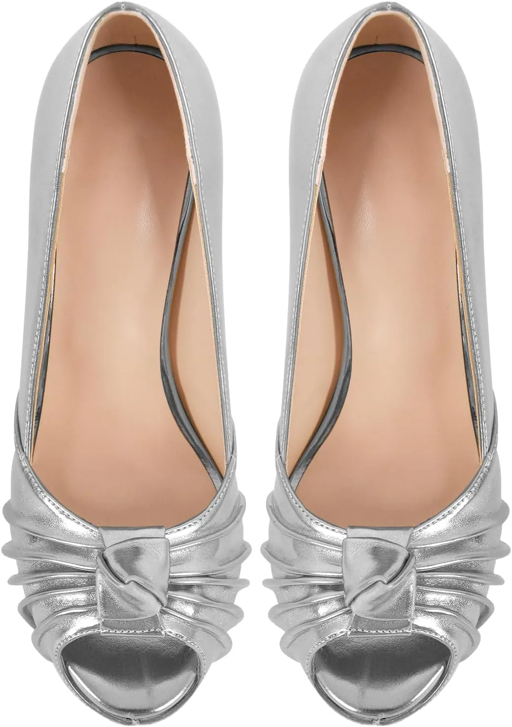 Women's Platform Pumps Shoes Slip On Stilettos PU High Heels
