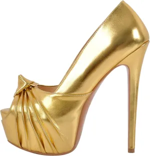 Women's Platform Pumps Shoes Slip On Stilettos PU High Heels