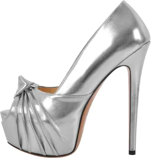 Women's Platform Pumps Shoes Slip On Stilettos PU High Heels