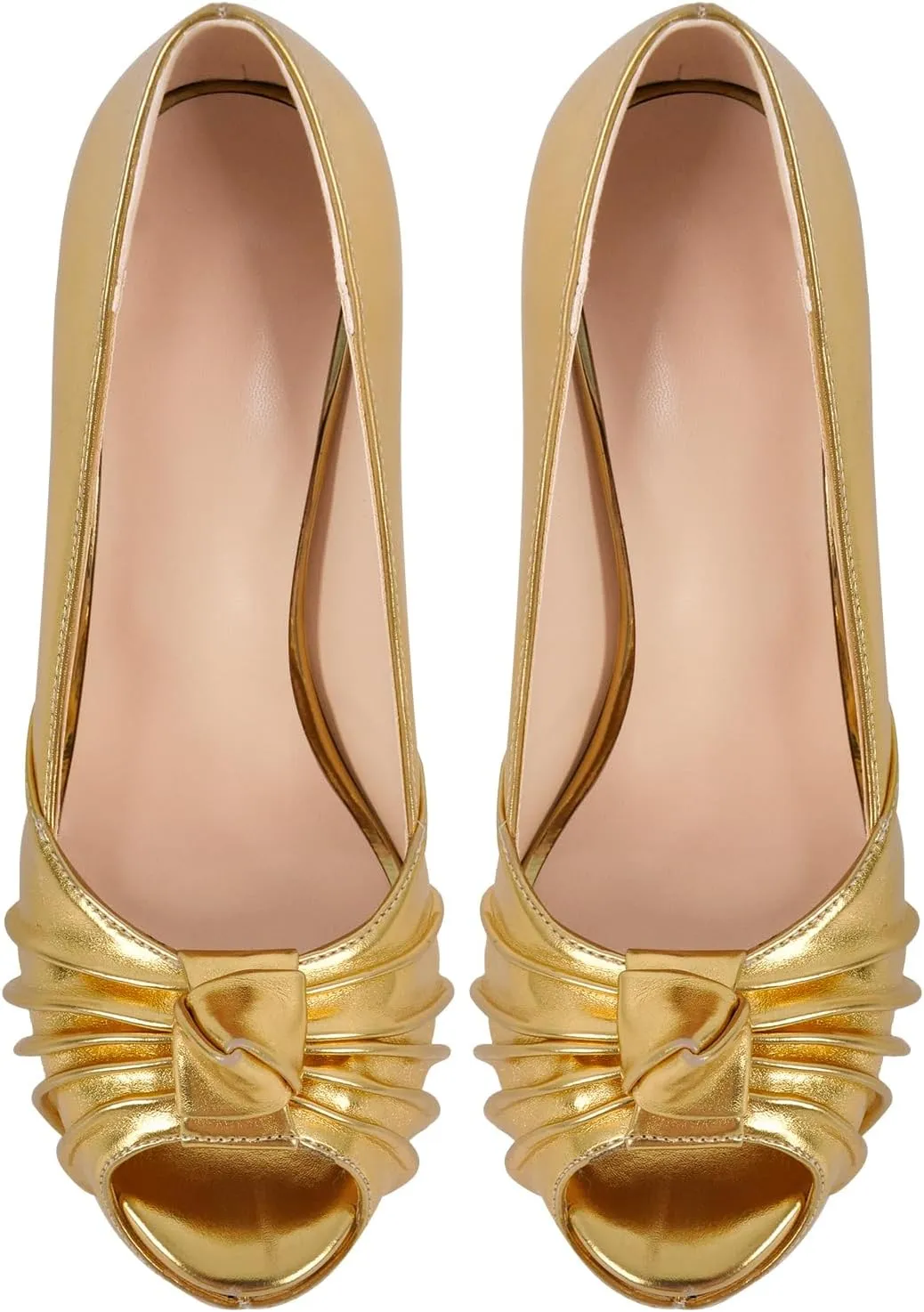 Women's Platform Pumps Shoes Slip On Stilettos PU High Heels