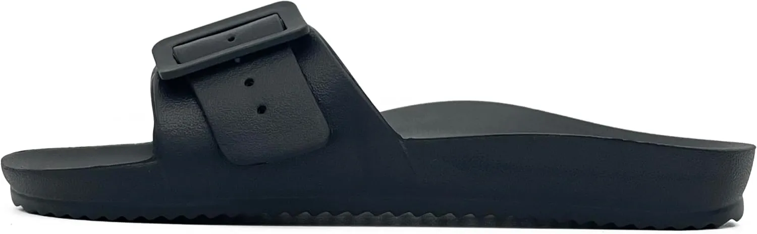 Womens Platform Sandals Arch Support Lightweight Comfy Foam EVA Open Toe Slides Adjustable Buckle Beach Sandals