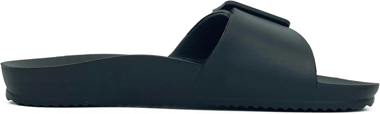 Womens Platform Sandals Arch Support Lightweight Comfy Foam EVA Open Toe Slides Adjustable Buckle Beach Sandals