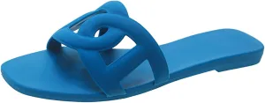 Women's Sandals Summer Slide Sandals Comfy Sandals Fashion Dressy Flat Sandals Slip On Casual Sandals