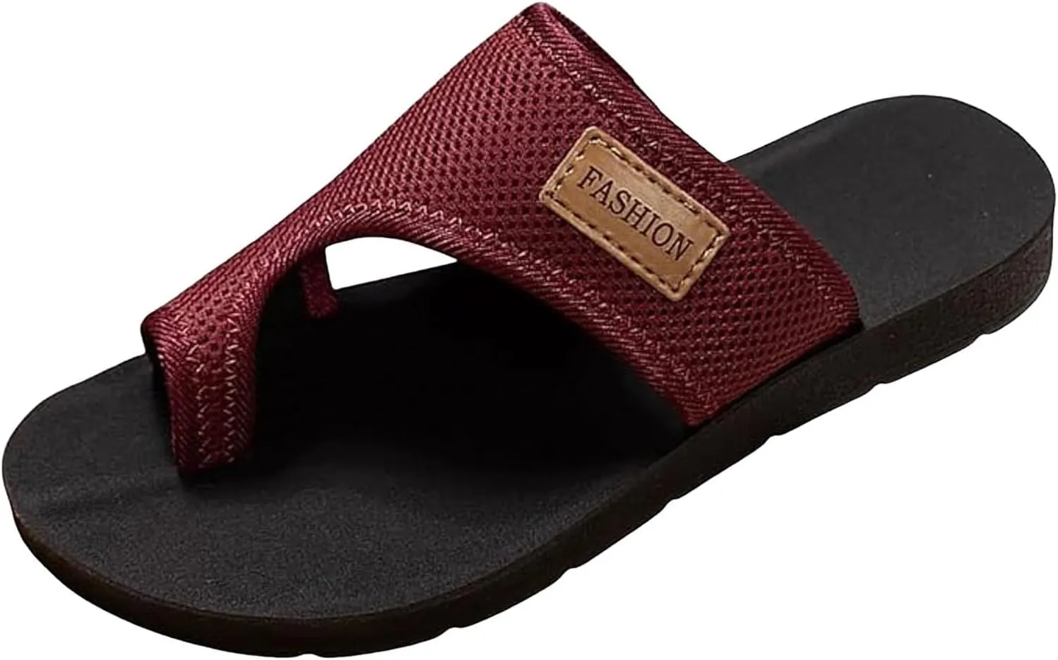 Womens Slide Sandals with Arch Support Breathable Mesh Hollow with Toe Loop Summer Casual Flats Slippers Orthotic Orthopedic Lightweight Comfortable Athletic Plantar Fasciitis Sandal Flip Flops