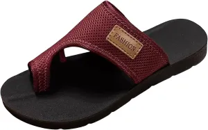 Womens Slide Sandals with Arch Support Breathable Mesh Hollow with Toe Loop Summer Casual Flats Slippers Orthotic Orthopedic Lightweight Comfortable Athletic Plantar Fasciitis Sandal Flip Flops