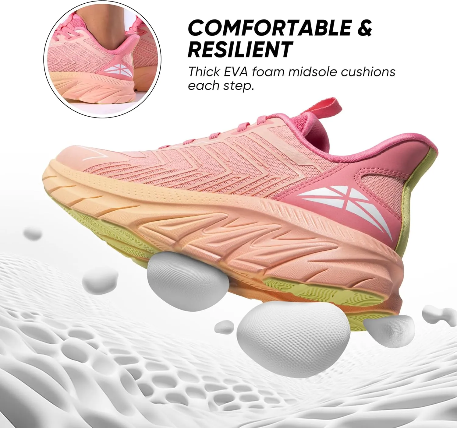 Women's Slip On Walking Shoes Running Comfortable Tennis Breathable Non Slip Athletic Gym Workout Cross Training Fashion Sneakers