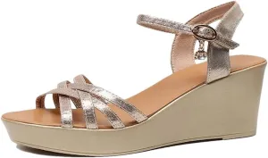 Women's Thick Bottom Wedge Sandals With Ankle Strap 5-8Cm High Heel Open Toe Platform Shoes