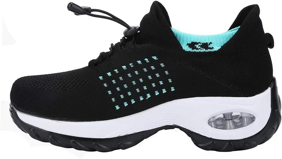 Women's Walking Shoes Sock Sneakers - Mesh Slip On Air Cushion Lady Girls Modern Jazz Dance Easy Shoes Platform Loafers
