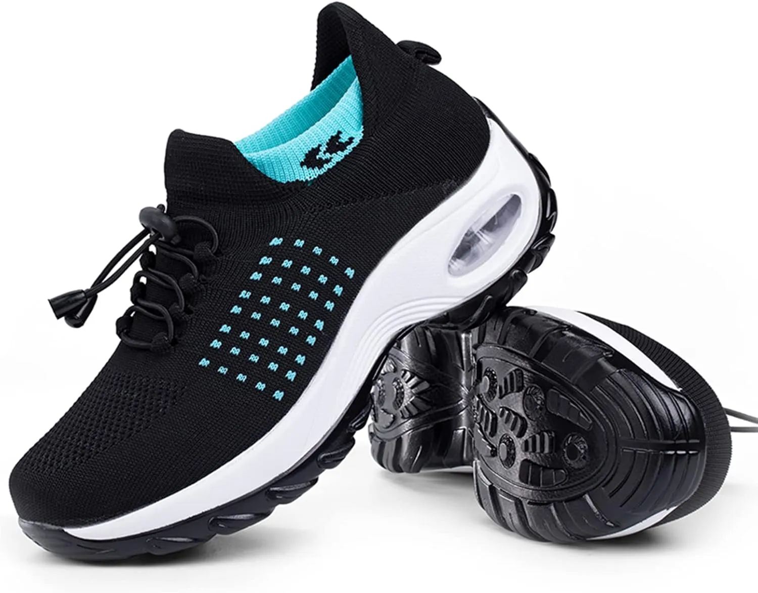 Women's Walking Shoes Sock Sneakers - Mesh Slip On Air Cushion Lady Girls Modern Jazz Dance Easy Shoes Platform Loafers