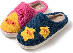 Women's Men's Heart Heart Slippers Strawberry Cherry Mushroom Slippers Evil Eye Slippers Cartoon Animal Cat Slippers Memory Foam Cozy Plush Slippers Couple Indoor Household Slippers