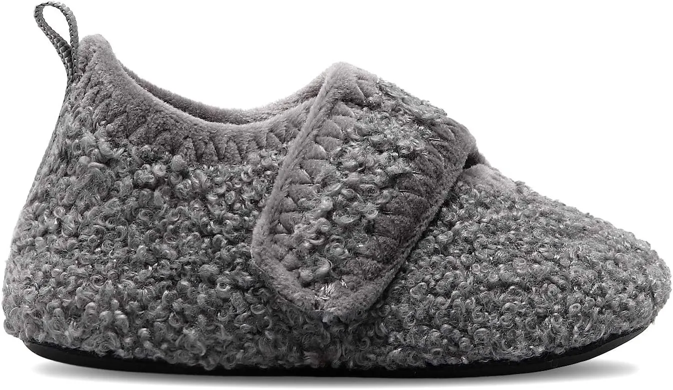 XIHALOOK Toddler Boys Girls House Slippers with Microfleece Lining Cozy Household Shoes Non-slip for Kids