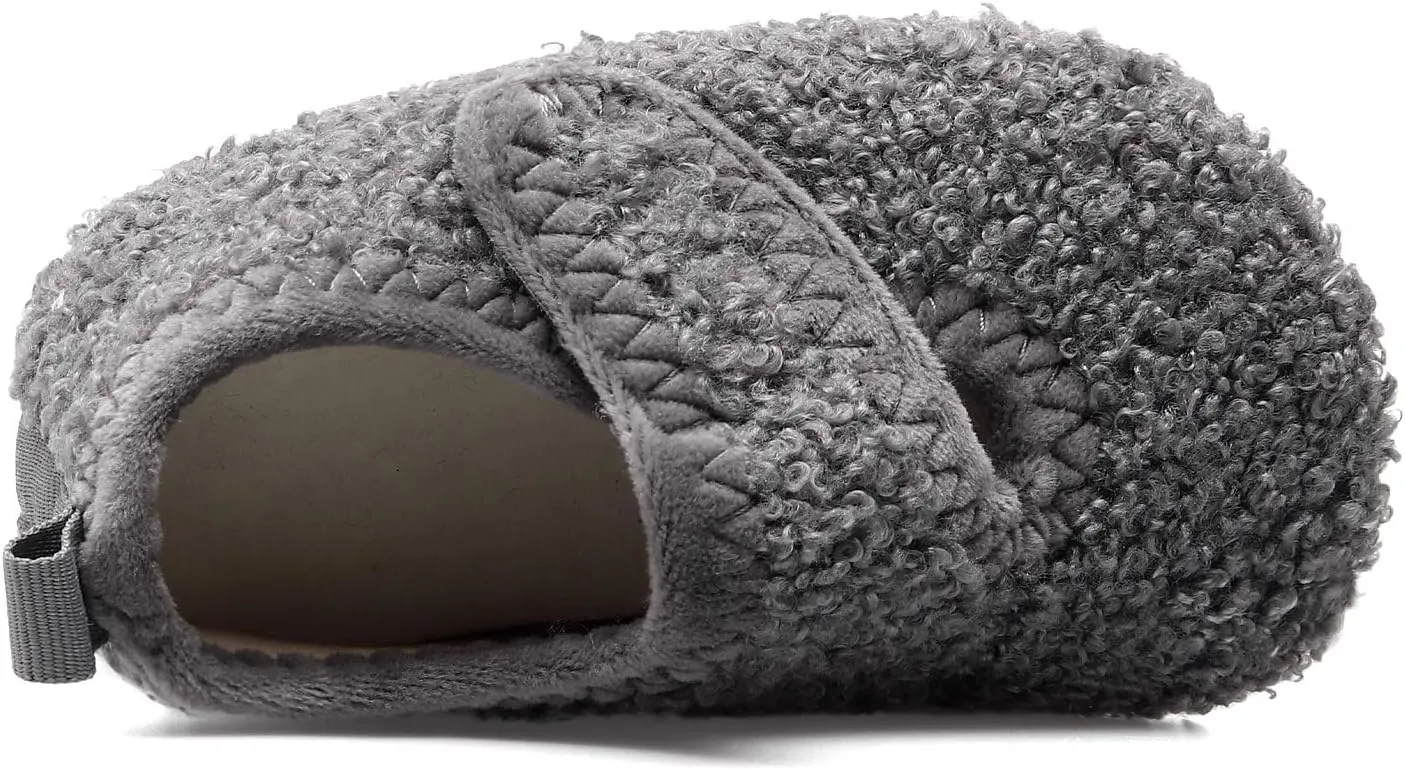 XIHALOOK Toddler Boys Girls House Slippers with Microfleece Lining Cozy Household Shoes Non-slip for Kids