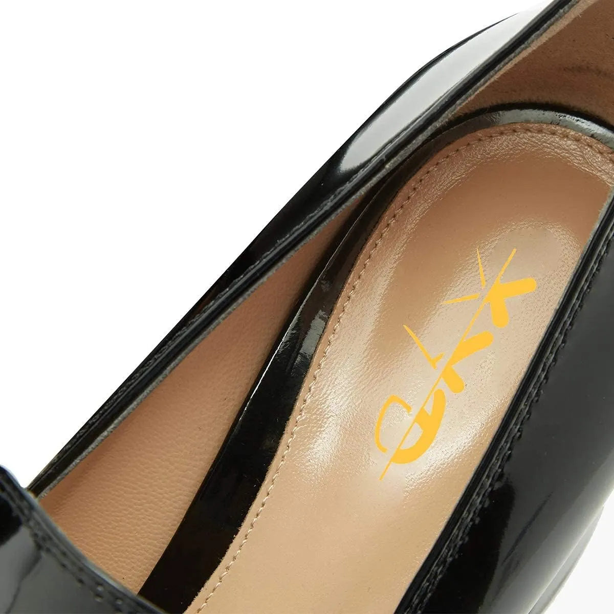 XYD Women Classic Closed Round Toe Loafers Mid Chunky Block Heel Slip On Pumps Comfy Walking Daily Outdoor Office Shoes