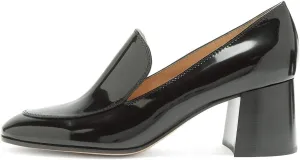 XYD Women Classic Closed Round Toe Loafers Mid Chunky Block Heel Slip On Pumps Comfy Walking Daily Outdoor Office Shoes