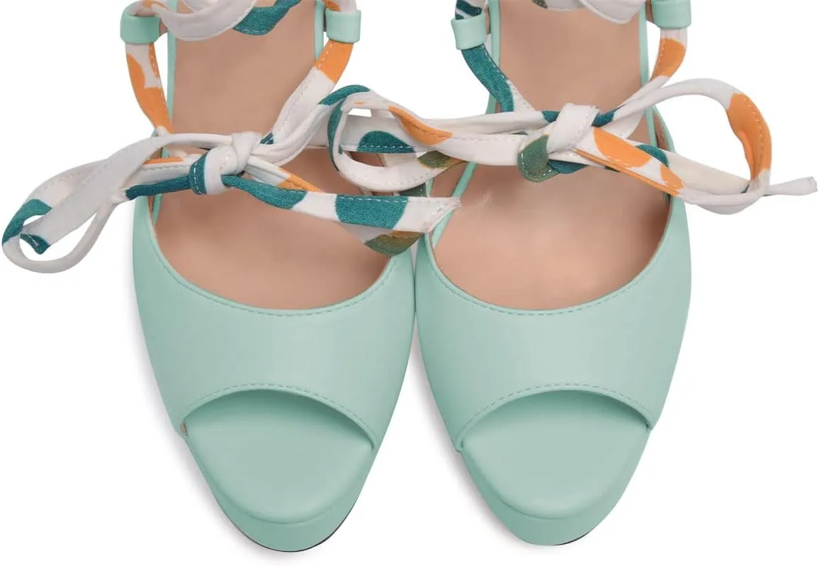 XYD Women Platform Dressy Evening Sandals Peep Toe Floral Strappy High Heel Stiletto D'Orsay Pumps Party Club Shoes