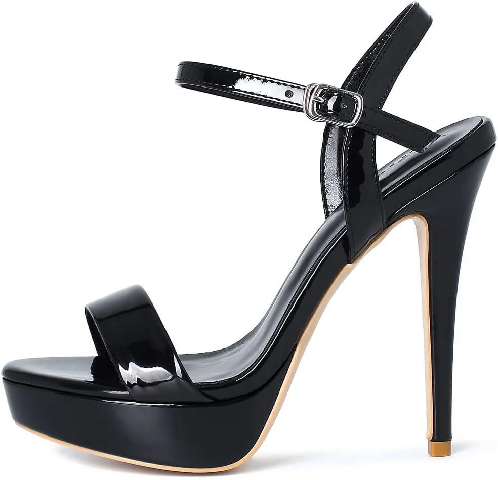 YooPrettyz Women Stiletto Heels Strappy Party Dress Pump Ankle Strap Sandal Heels
