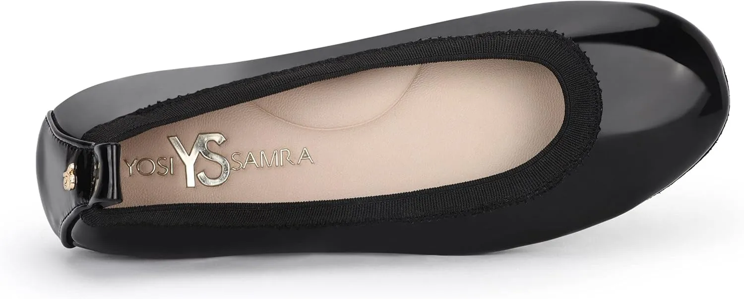 Yosi Samra Samara Women's Leather Metallic Foldable Ballet Flat
