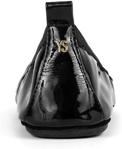 Yosi Samra Samara Women's Leather Metallic Foldable Ballet Flat
