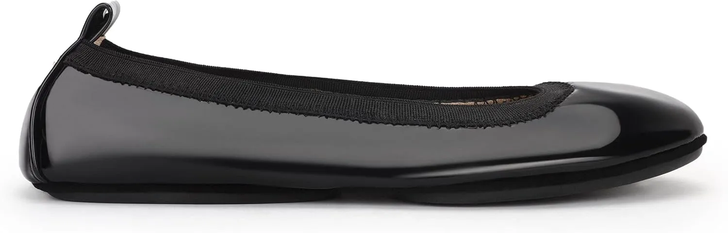 Yosi Samra Samara Women's Leather Metallic Foldable Ballet Flat