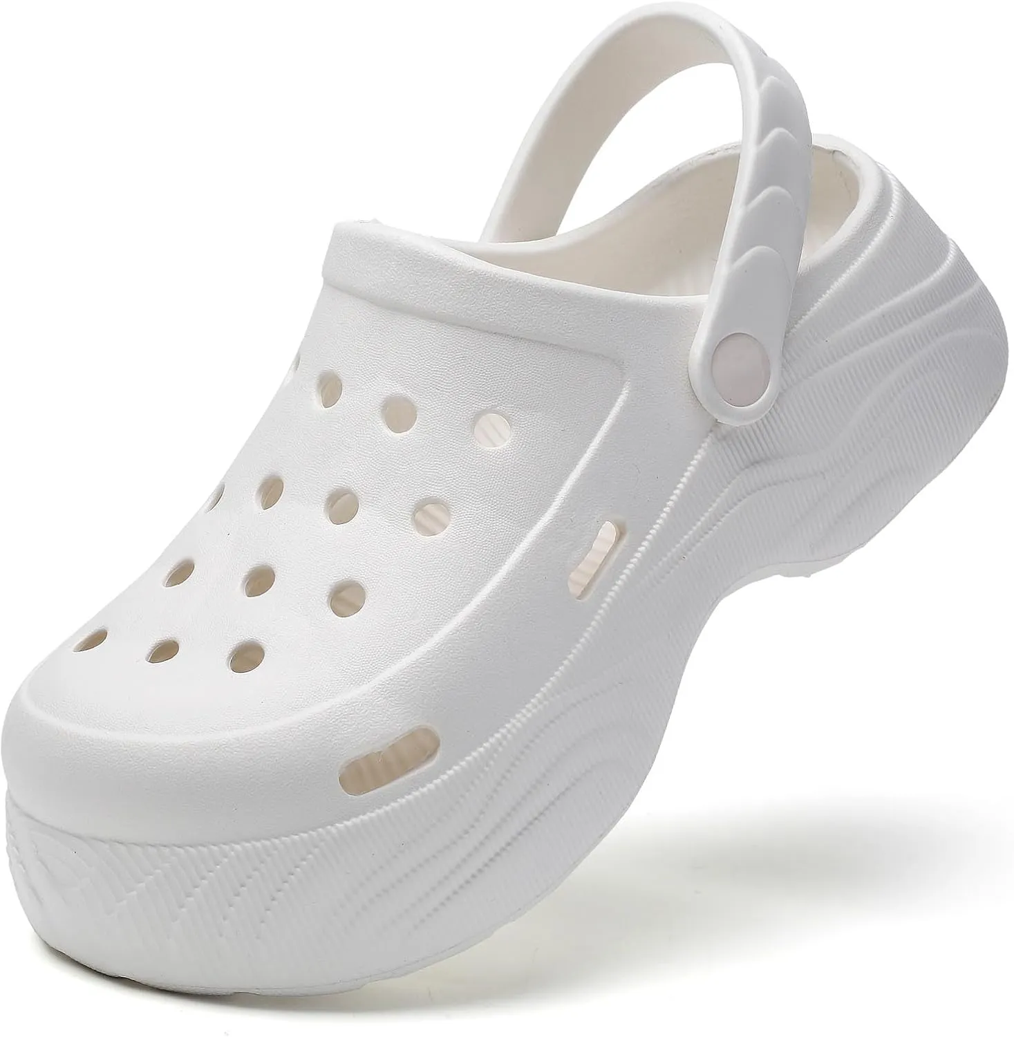YUKTOPA Women's Platform Clogs Slip On Garden Shoes Lightweight Non Slip Beach Pool Sandals Indoor Outdoor Walking Slippers
