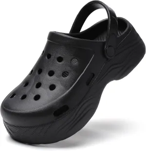 YUKTOPA Women's Platform Clogs Slip On Garden Shoes Lightweight Non Slip Beach Pool Sandals Indoor Outdoor Walking Slippers