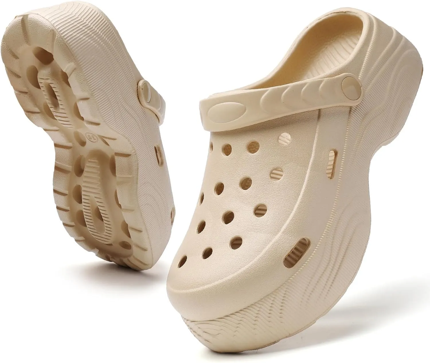 YUKTOPA Women's Platform Clogs Slip On Garden Shoes Lightweight Non Slip Beach Pool Sandals Indoor Outdoor Walking Slippers