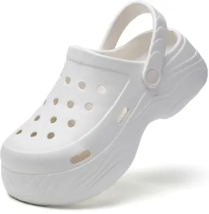 YUKTOPA Women's Platform Clogs Slip On Garden Shoes Lightweight Non Slip Beach Pool Sandals Indoor Outdoor Walking Slippers