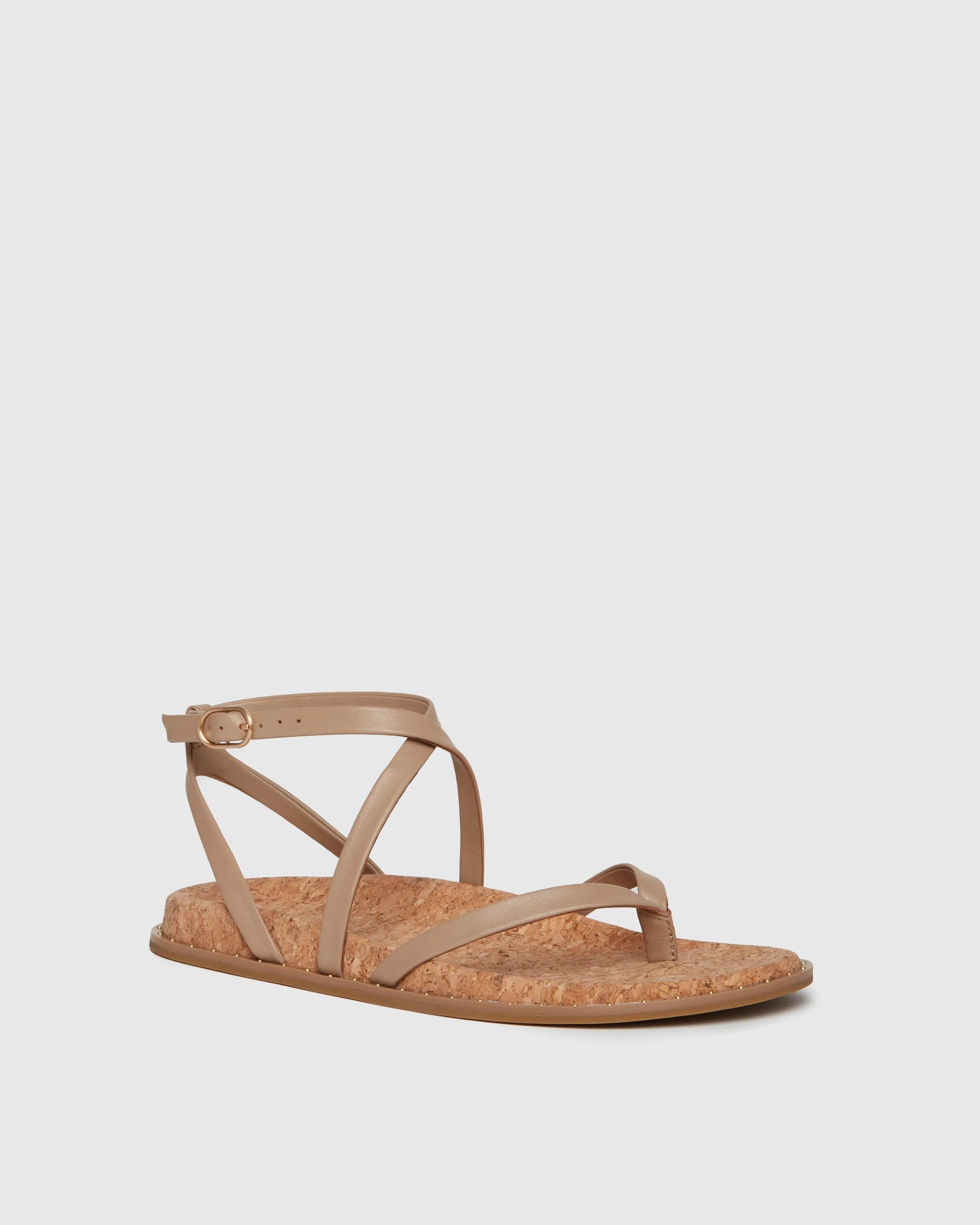 Zana Flat Sandal - Sand Leather