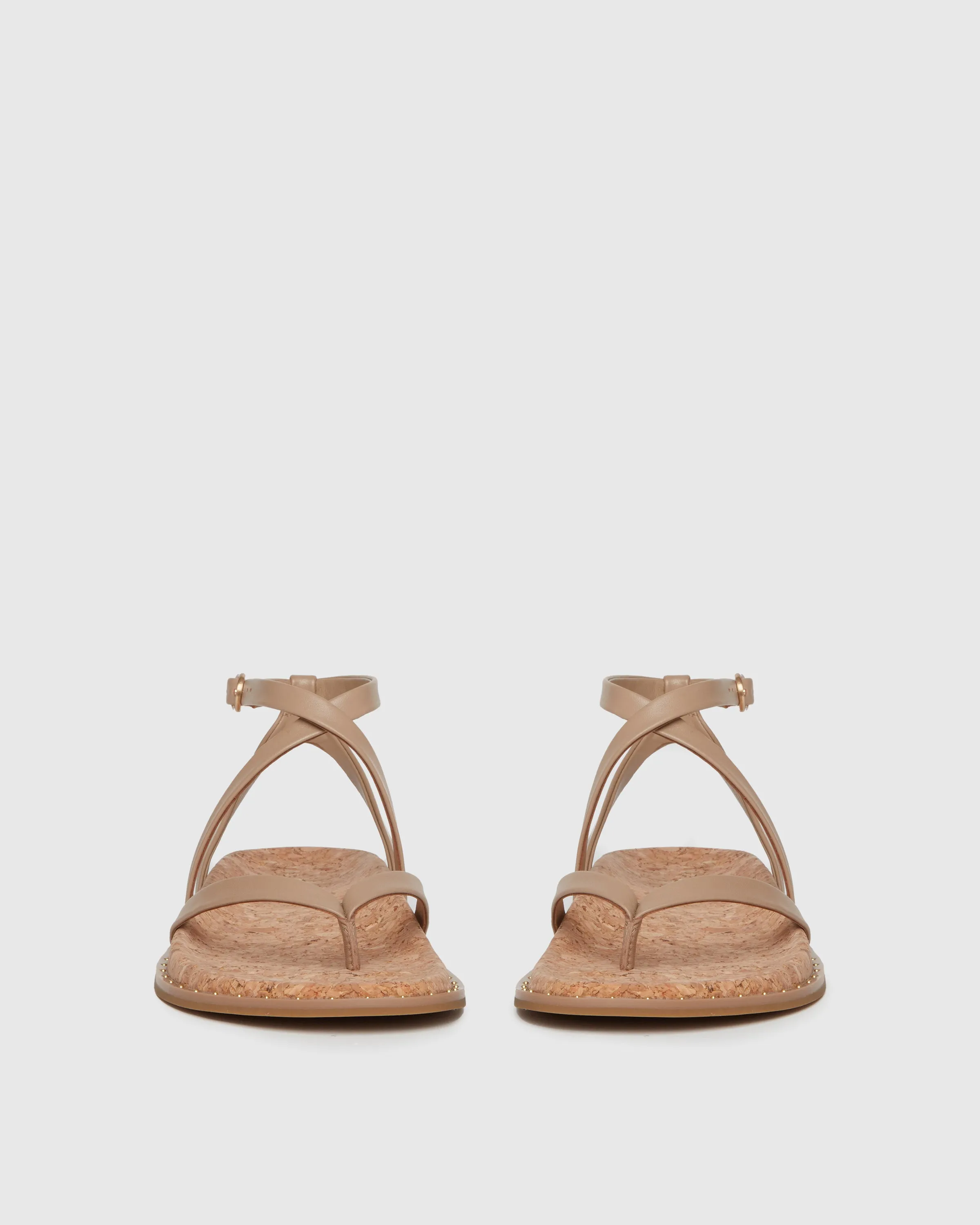 Zana Flat Sandal - Sand Leather