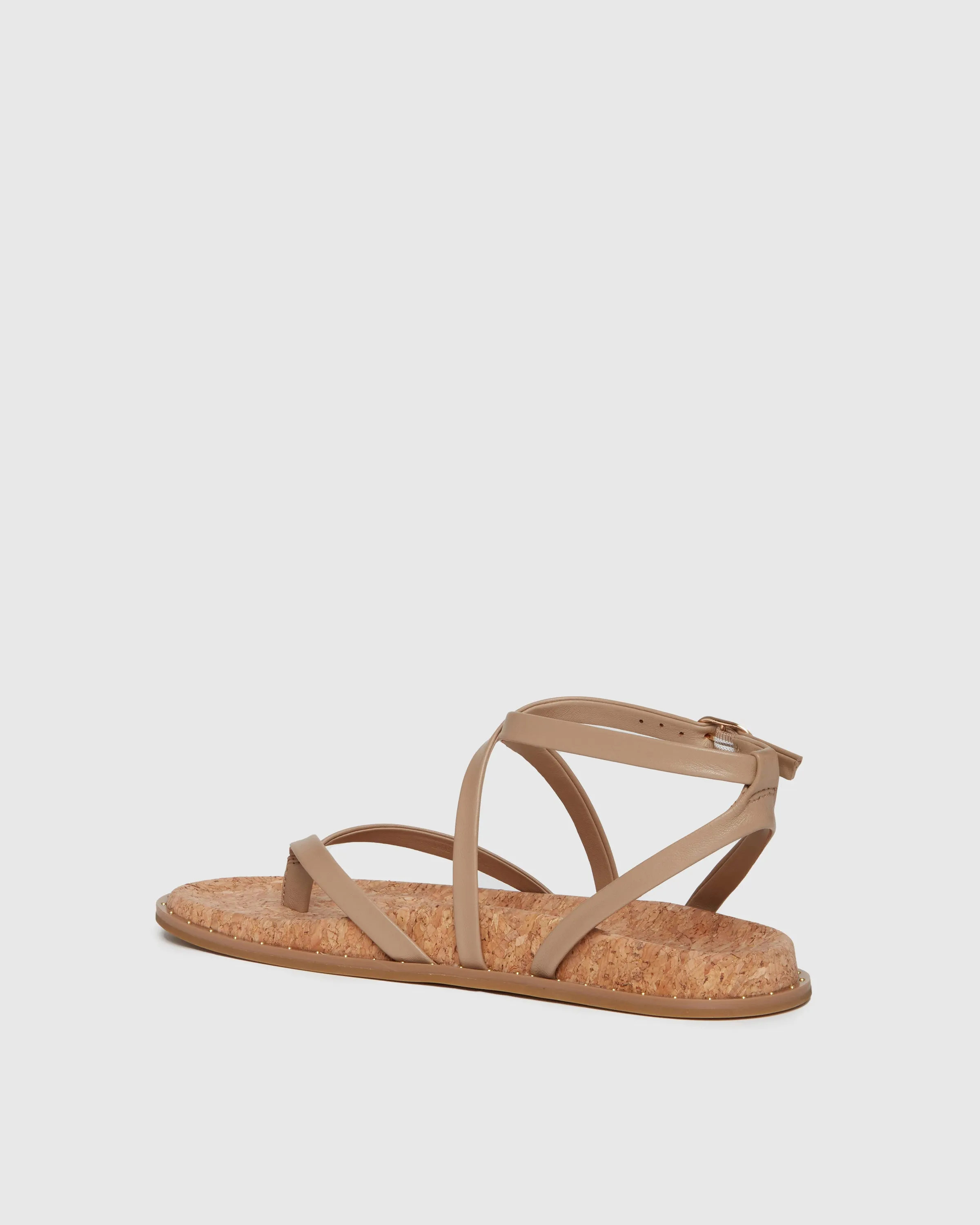 Zana Flat Sandal - Sand Leather