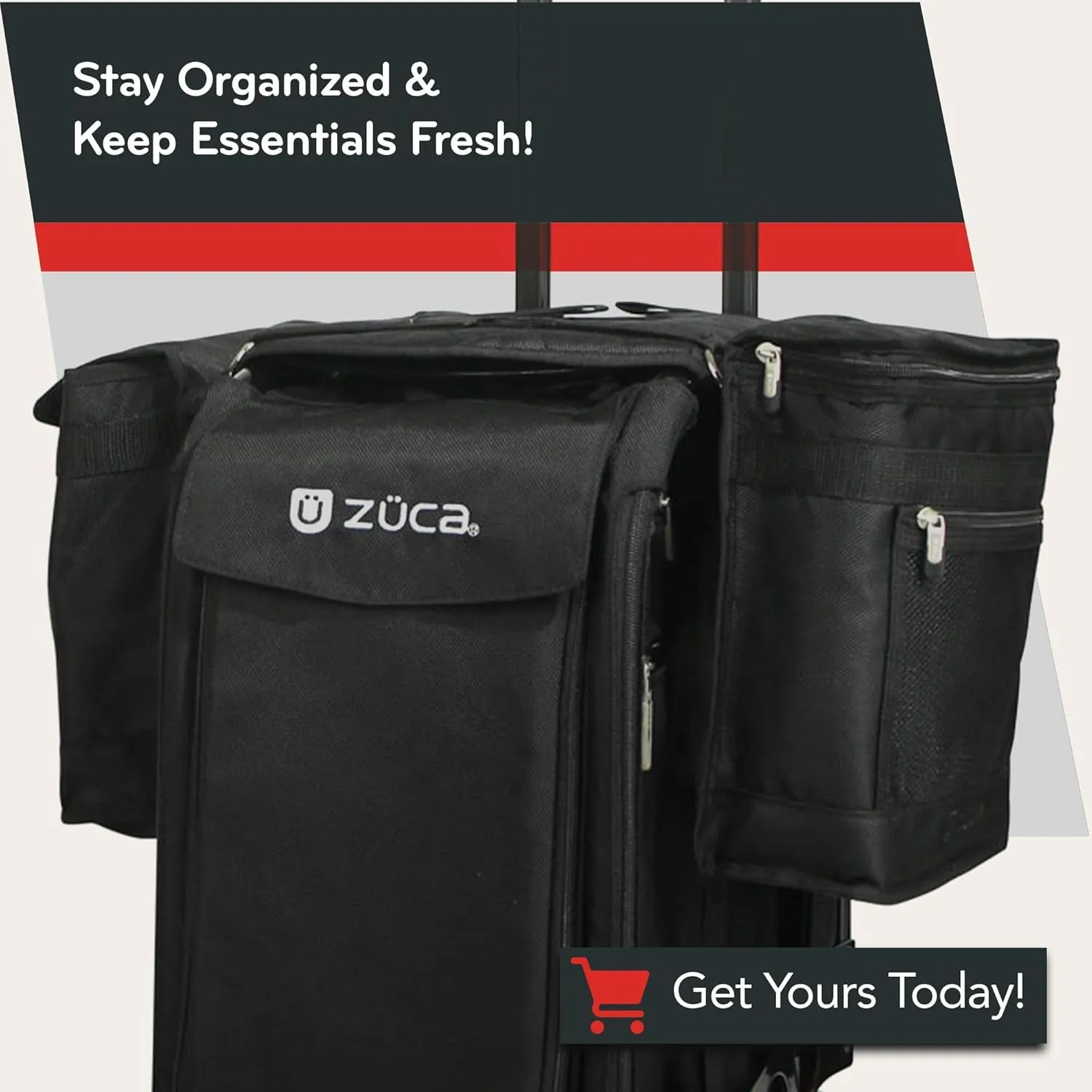 ZUCA Pro & Sport Bag Accessory: Large Artist Utility MakeUp Pouch - Durable, Spacious Cosmetic Storage Solution For Travel & Professional Use