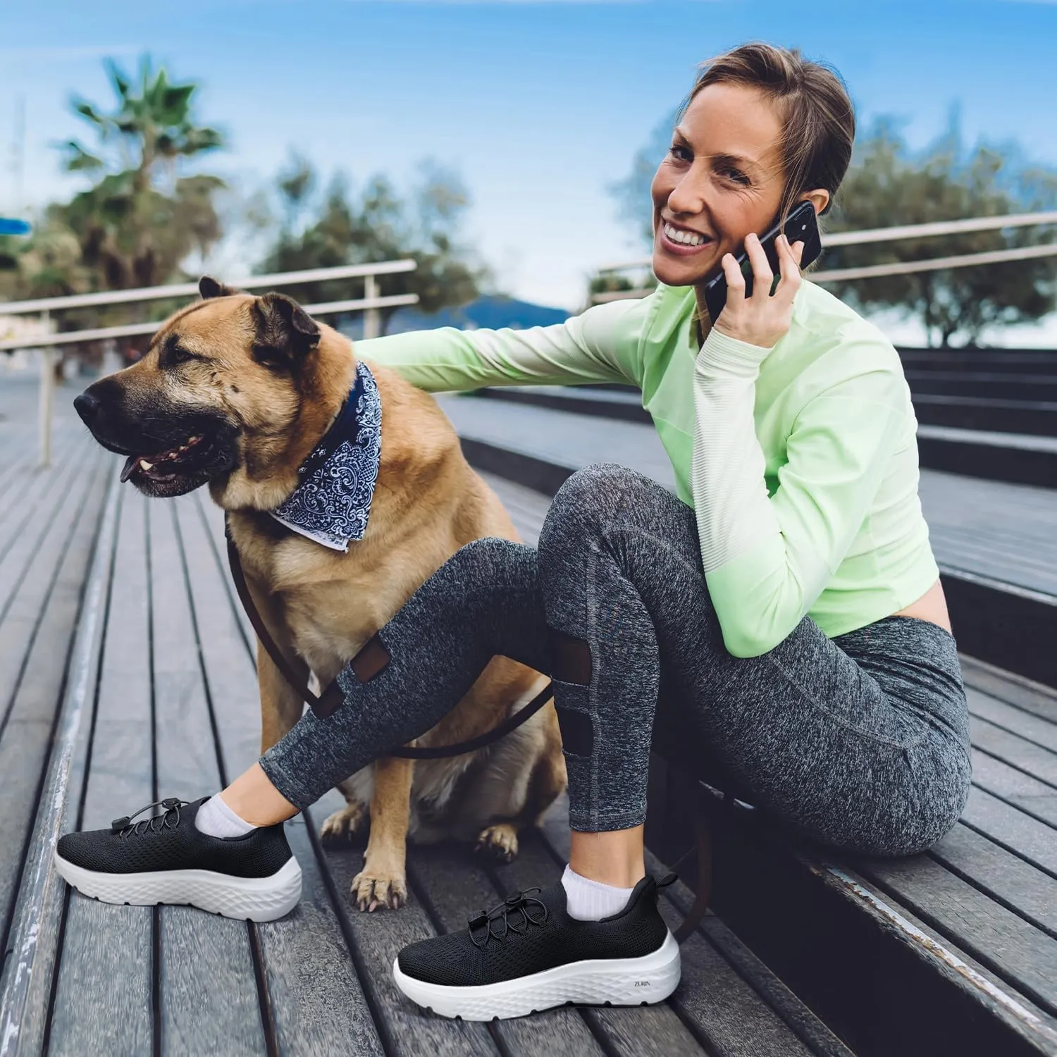 ZURIN Womens Slip On Walking Shoes with Arch Support,Lightweight Running Sneakers,Non Slip Breathable Tennis Shoes for Gym Travel Work Casual